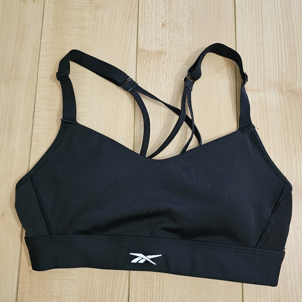 Reebok Black Strappy Sports Bra
